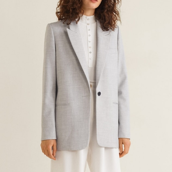 Mango Jackets & Blazers - Mango Silver Flecked structured blazer jacket 2